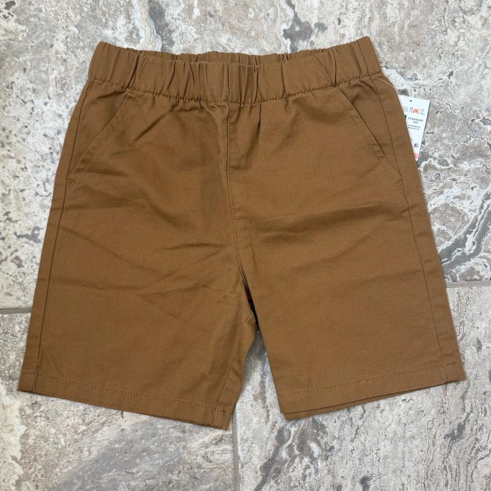 NWT Size 5T Garanimals Gold Khaki  Elastic Waist Shorts